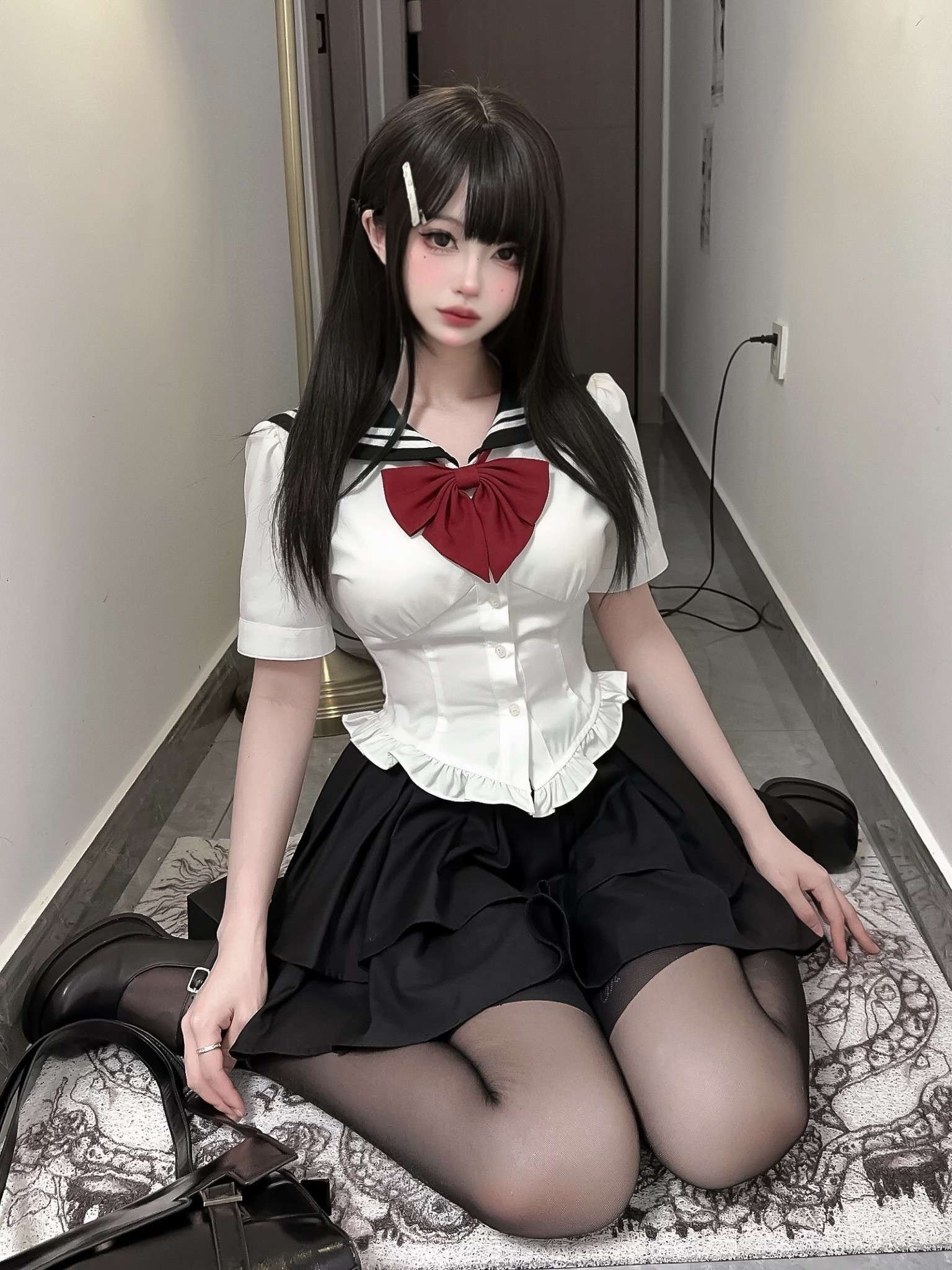 芋鱼芋YU 原创甜心狙击 学院风JK日系甜美软妹裙子水手服套装