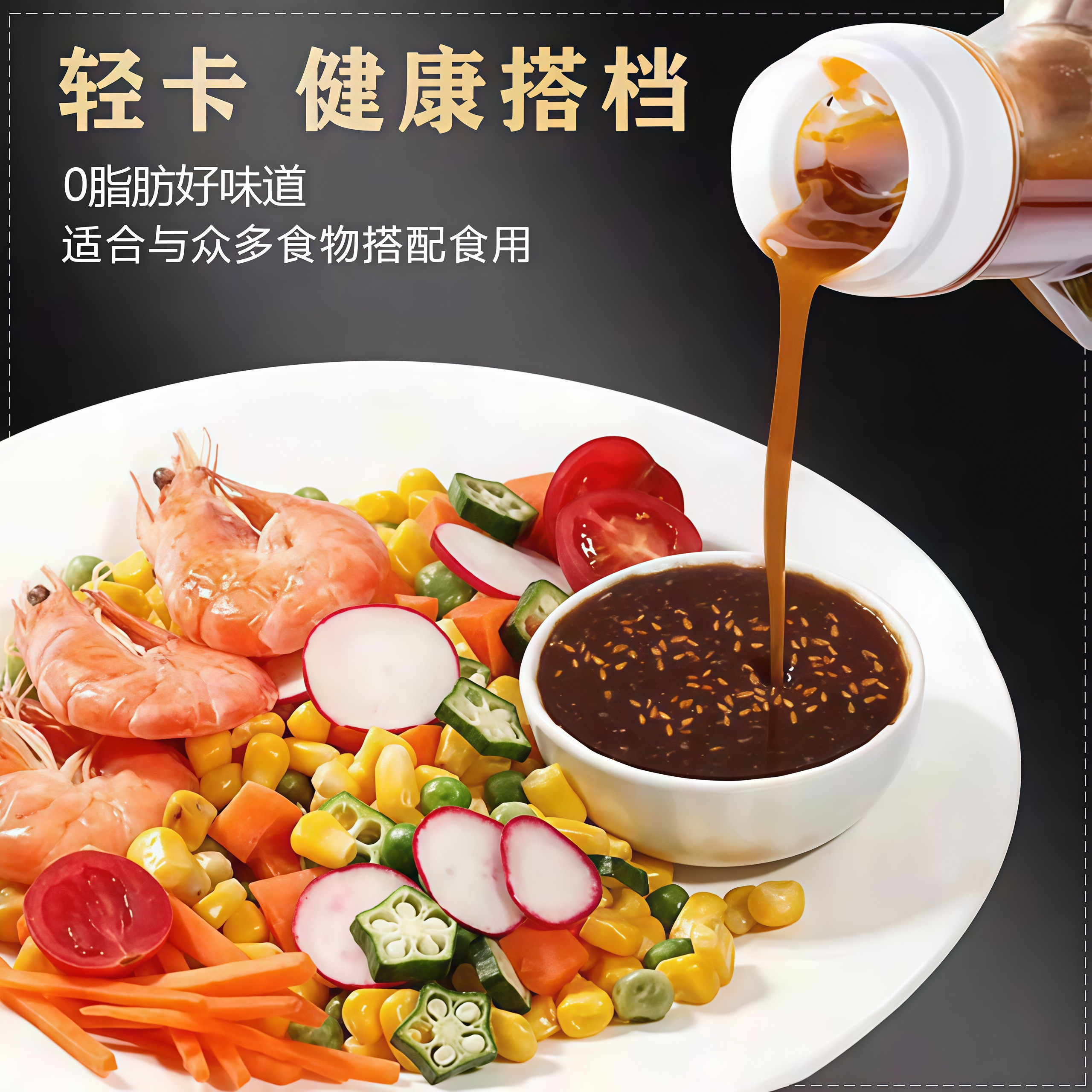 油醋汁凉拌汁低脂轻食美食代餐搭档夏季健身推荐的调味料口感清爽