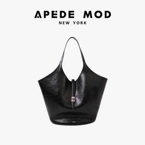 apedemod托特包牛皮褶皱软皮