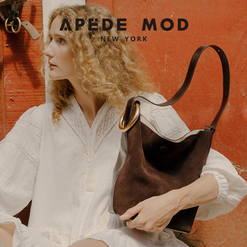 Apede Mod/赵露思同款牛皮软花桶包水桶包单肩斜挎包节日新年礼物,箱包皮具/热销女包/男包,水桶包,淘宝优惠券,粉丝福利购,淘宝优惠卷