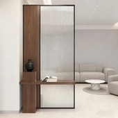 客厅新中式 进门双面屏风隔断柜简约现代玄关家用卧室长虹玻璃遮挡