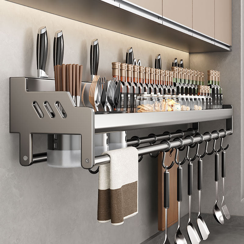 厨房架子置物架挂墙免打孔