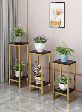 轻型豪华客厅Pothos装饰架装饰品花盆架花架阳台储物架2025新铁花