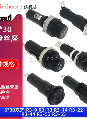 FUSES熔断器6*30保险丝管座R3-9 13 14C 22 44 53 55B面板安装10A