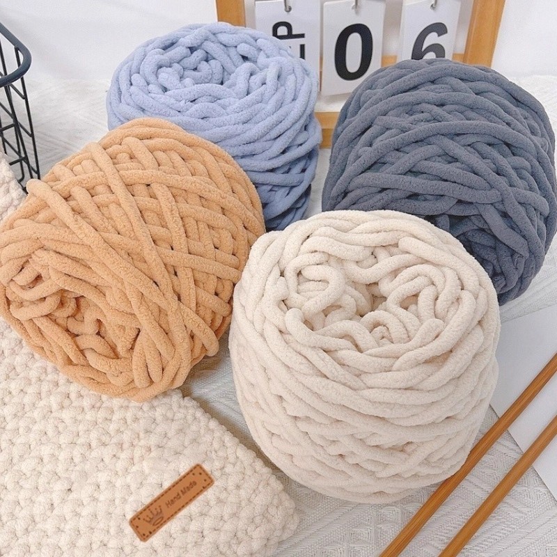 冰条线手工diy编织围巾毛线团