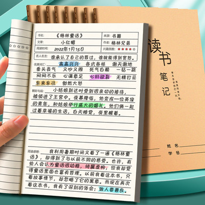 读书笔记本子好词好句好段摘抄本