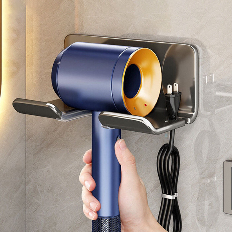 吹风机置物架免打孔卫生间收纳绕线电吹风挂架吹风筒支架浴室架子,家庭/个人清洁工具,吹风机置物架,淘宝优惠券,粉丝福利购,淘宝优惠卷