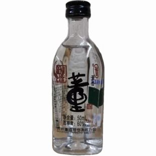 2016年董酒国誉三角董60度50ml纯粮固态口粮白酒小瓶装收藏