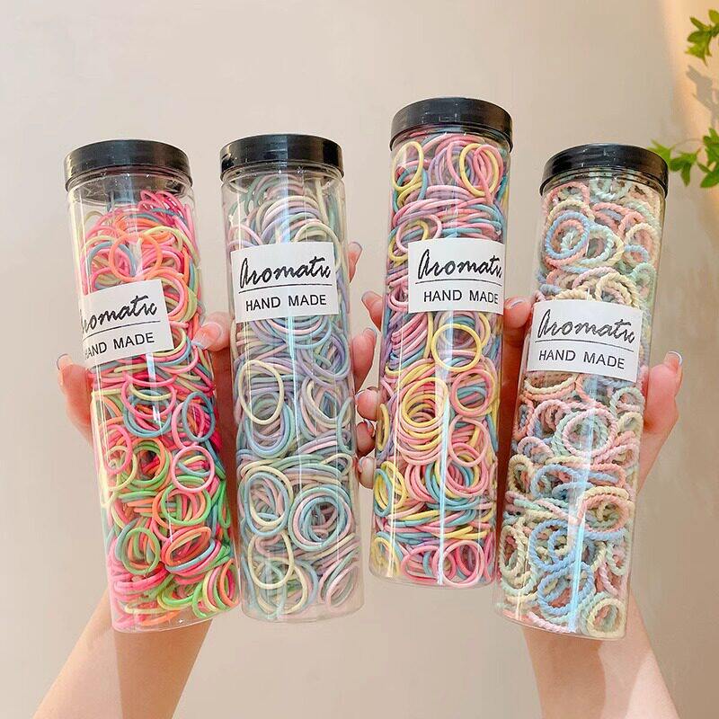 T987儿童发圈彩色亮丝皮筋高弹力女孩发绳一次性儿童节发饰