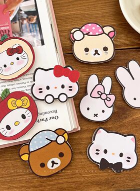 F1270甜美兔子刘海贴魔术贴可爱少女棉花糖猫碎发贴无痕发饰发夹