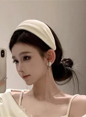 纯色发箍女高颅顶宽边发带