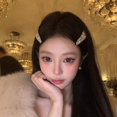 法国lastkiss法式千金小香风闪锆水滴bb夹发夹女高级感侧边夹发饰