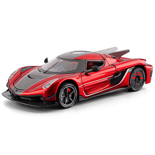 车致1:24 柯尼塞格Jesko Absolut合金车模 声光回力减震转向喇叭