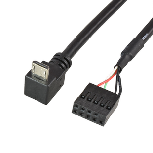 5P/9P转micro usb杜邦2.54安卓mini插针typec杜邦2.0弯头ITX主板