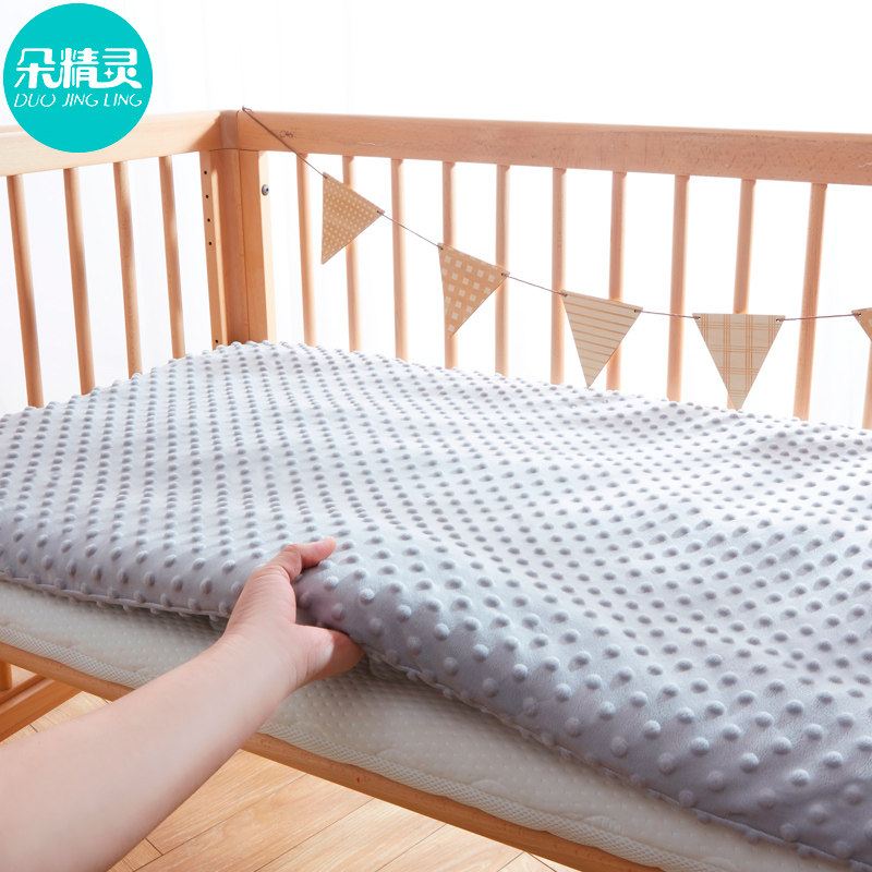 婴儿专用小褥子新生儿童床褥垫宝宝幼儿园床垫豆豆绒秋冬加厚垫被