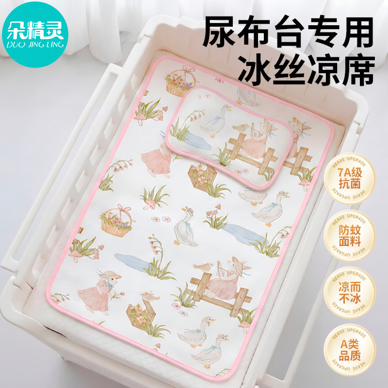 【7A级抗菌+防蚊】尿布台冰丝席图片