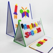 儿童磁性小画板写字板底板折叠小白板宝宝涂鸦留言板便携款 易擦写