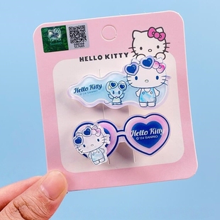 kitty发夹可爱凯蒂猫发卡新儿童卡通头饰可旋转动发饰小学生新潮