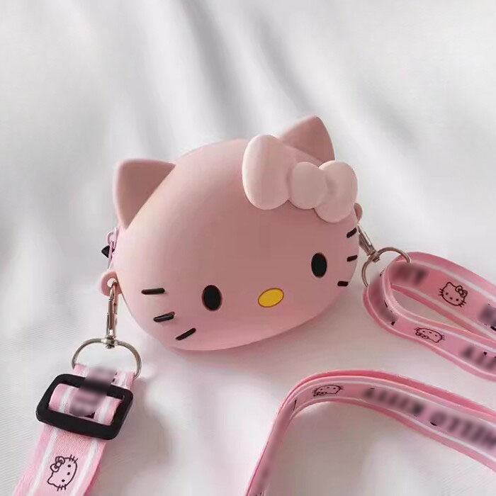 kitty包包女童可爱猫咪儿童哈喽kt斜挎包单肩零钱小包迷你背包粉