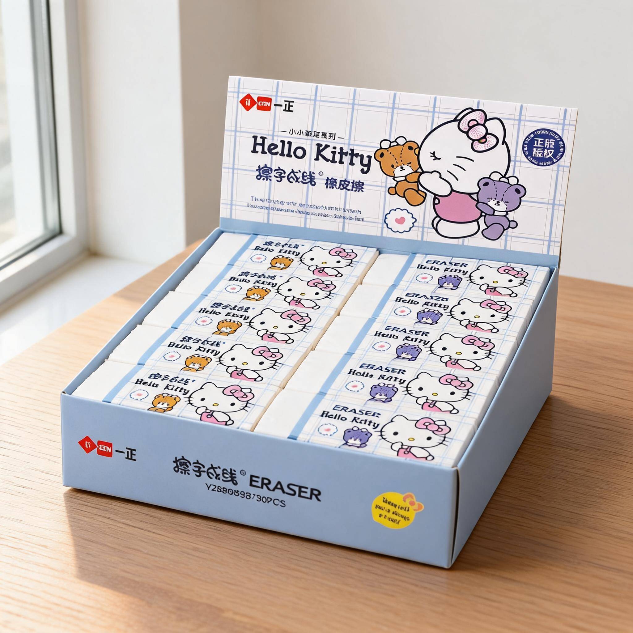30块一盒橡皮擦擦字成线三丽鸥正品授权小学生用考试Kitty涂改擦