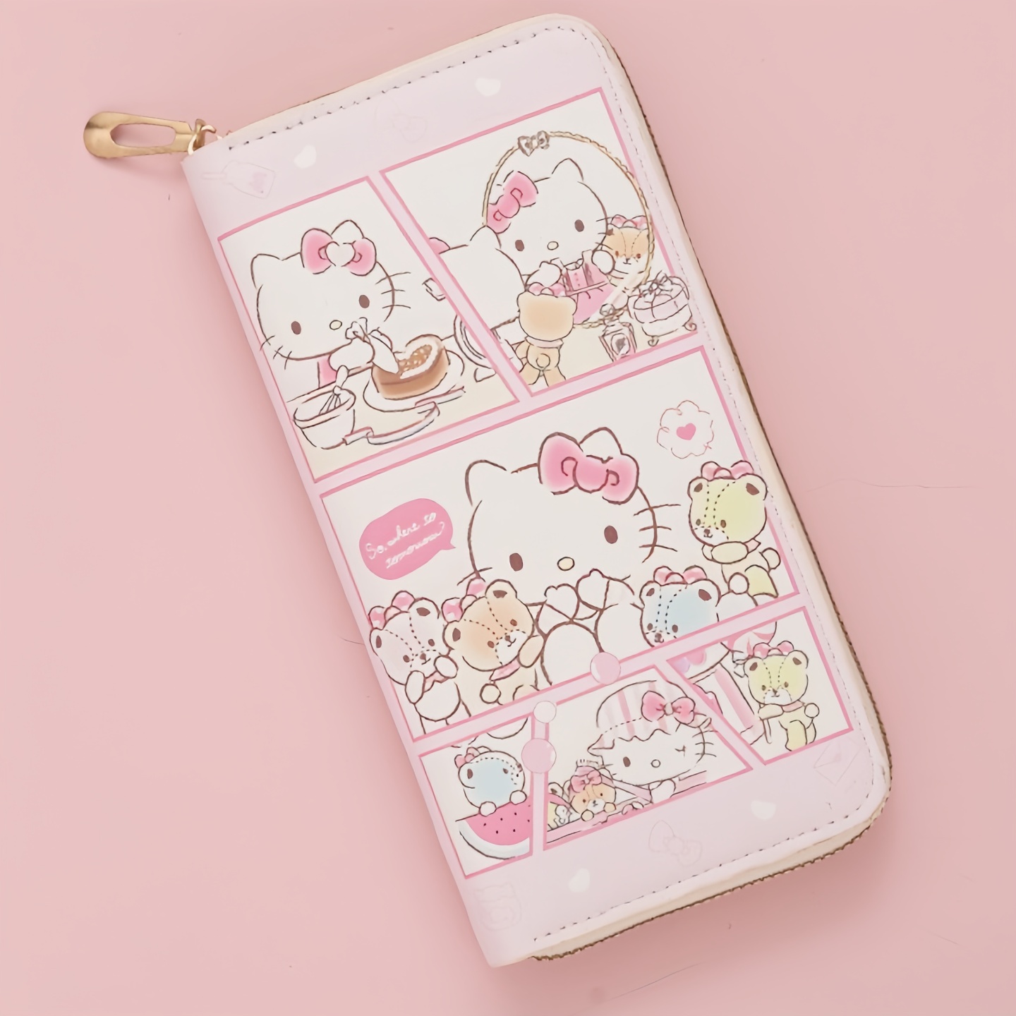 Kitty钱包女生凯蒂猫钱夹长款拉链质感学生礼物实用新嗨喽kt卡包