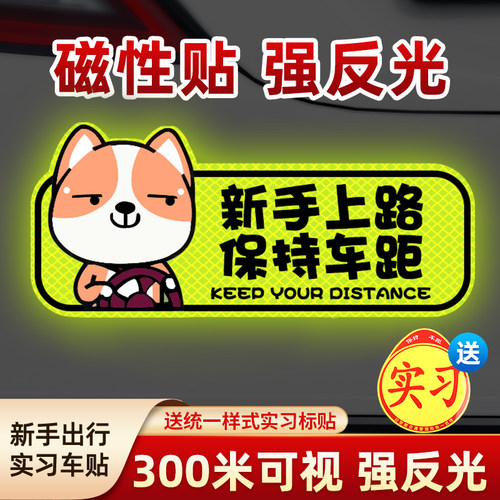 【品质榜TOP】新手上路实习车贴