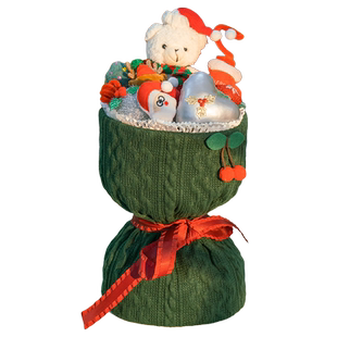 圣诞节礼物玩偶毛绒花束手捧花成品儿童创意礼物平安夜送闺蜜朋友