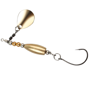 鲈鱼专用反应饵旋转复合亮片路亚饵黑坑钓神器龙鳞加强钩鱼钩钨钢