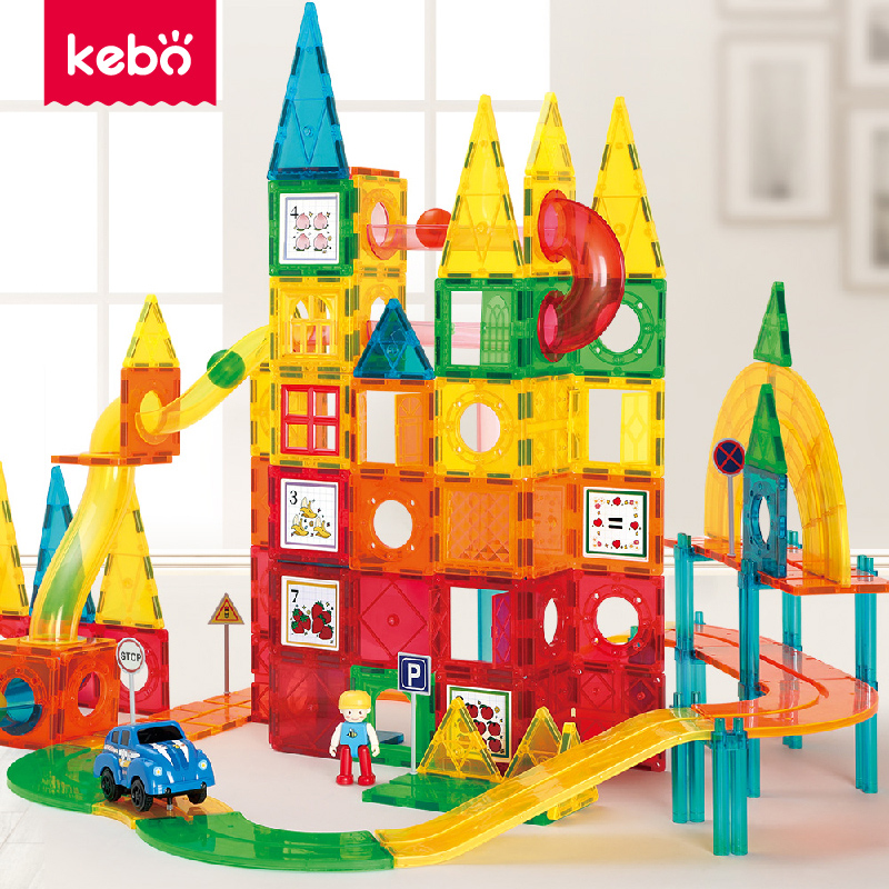 科博彩窗磁力片三合一拼装积木