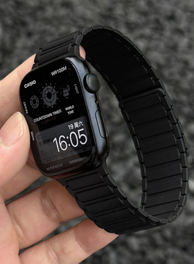 质感硅胶回环磁吸S11表带适用苹果iwatchS9applewatchS10新款7S98