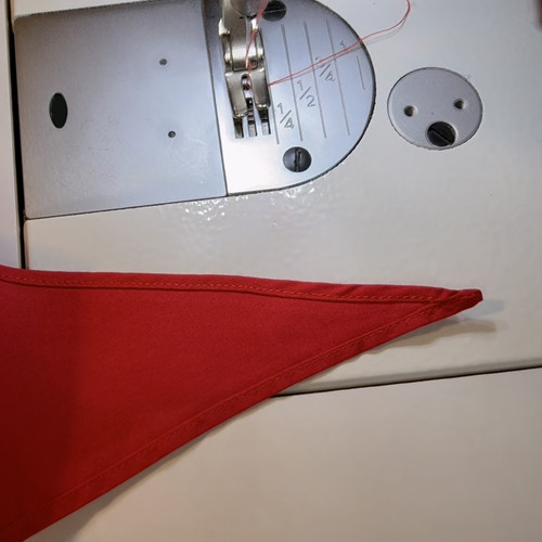 手工角两条非聚酯小学生通用纯棉红领巾中学生大号老式全棉红领巾