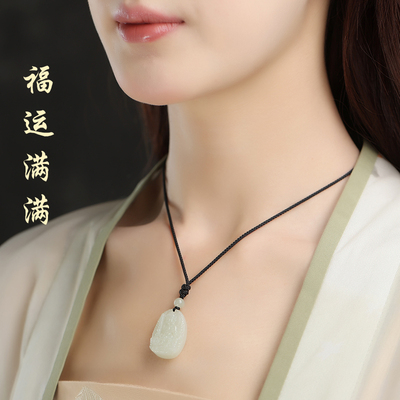 男女和田玉12生肖本命佛吊坠