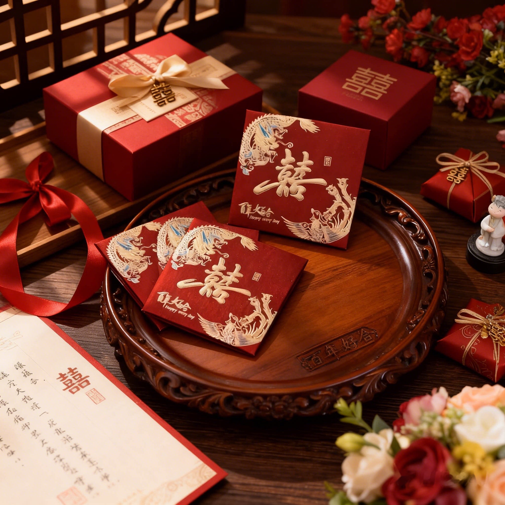 结婚专用小红包婚礼抛洒回礼送礼正方形利是封接亲堵门婚庆用品