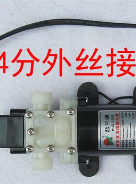 包邮普兰迪12V45W压力开关型4分接口小水泵自吸泵直流隔膜泵电动