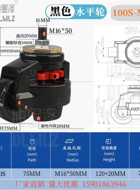 黑色福马轮 40F60F80F100F40S60S 三角板福马轮 铝型材怡合达替代
