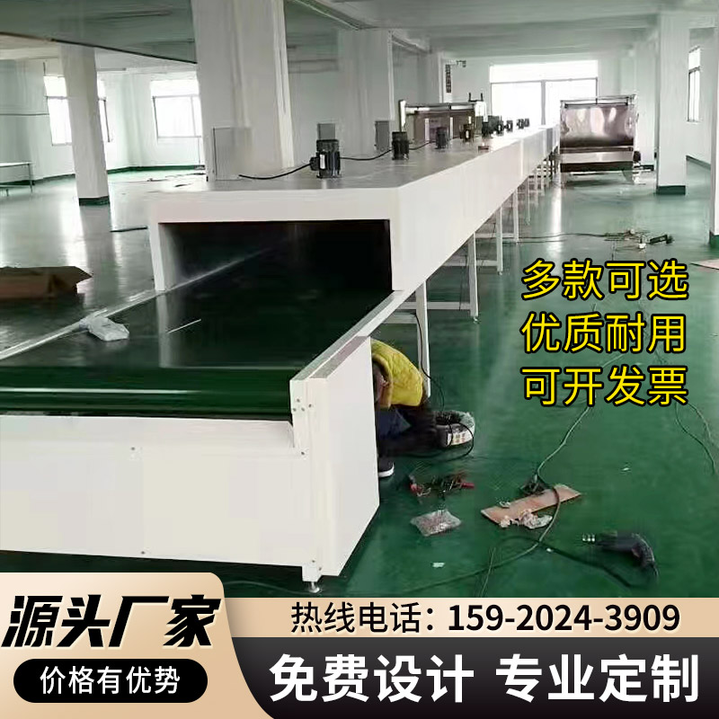 高温电热隧道炉烘干机流水线不锈钢网带输送机丝印五金烤漆炉烘箱