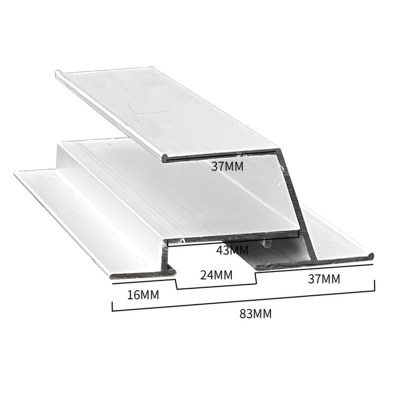 冷库平移门重型上导轨冷库门上侧轨道滑轮槽冷库铝型材冷库门配件