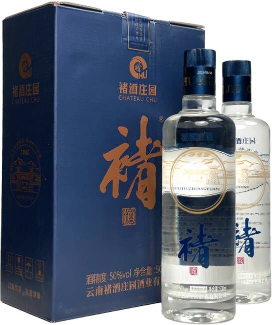 褚酒庄园2瓶简装50度500ml/瓶清香型1942白酒纯粮食酒高粱酒官方