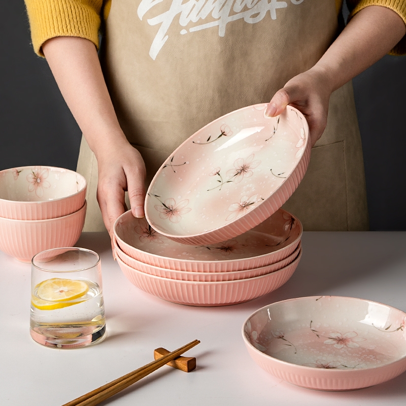 日式INS风陶瓷盘子菜盘套装