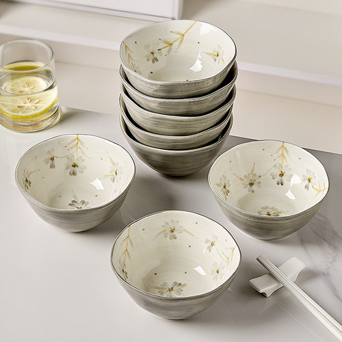 5英寸ins风陶瓷米饭碗日式餐具