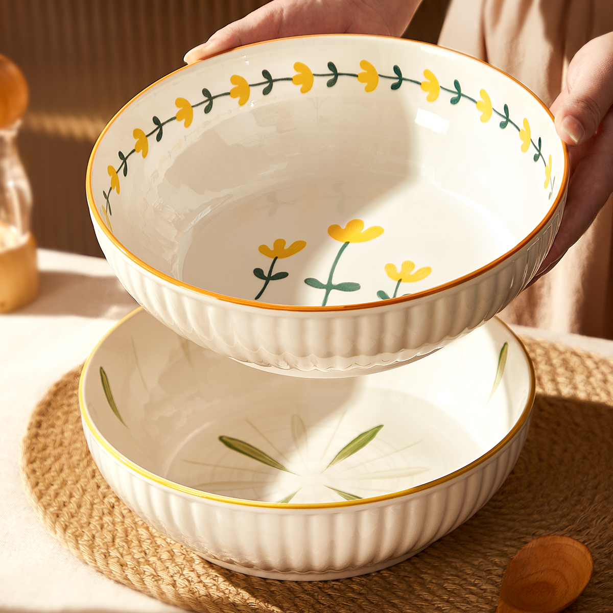 陶瓷汤碗大号家用2025新款酸菜鱼大盆碗9英寸汤盆小龙虾专用大碗