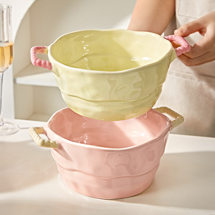 双耳汤碗家用2026新款高颜值陶瓷汤面碗大号泡面碗大碗螺蛳粉碗