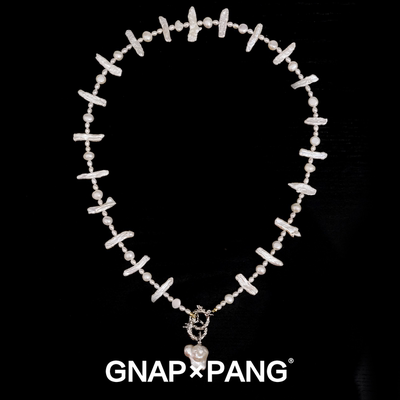 原创巴洛克珍珠龙骨项链嘻哈男