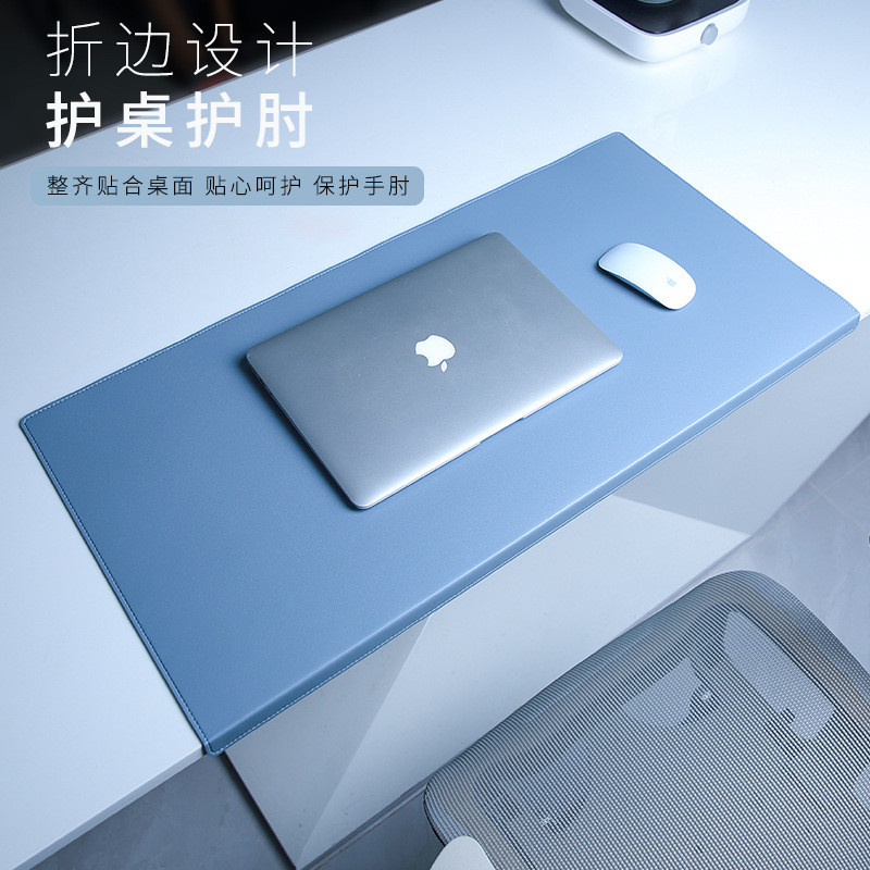 扣挂边办公桌垫超大号皮革鼠标垫商务书桌垫学习写字垫电脑键盘垫