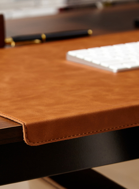 折边办公鼠标垫超大号桌面键盘垫挂扣边护肘写字垫高级感电脑桌垫