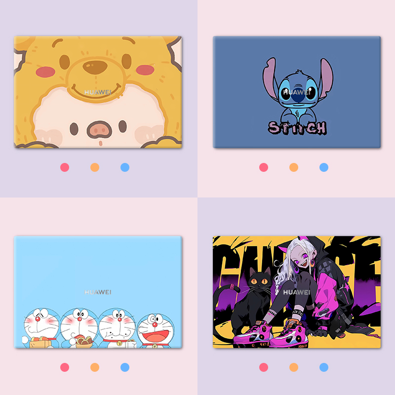 新款电脑贴纸适用华为matebookD14笔记本D16卡通matebookX pro保护膜联想拯救者Y7000P15.6寸苹果mac外壳贴膜