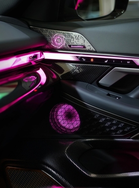 适用宝马25款57系X3i5i7宝华发光音响盖板高音喇叭后门水晶氛围灯