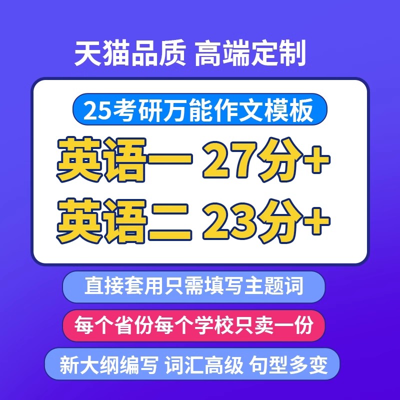 2026考研英语作文模板一二作文高分定制模版范文答疑考前预测押题