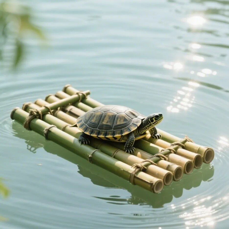 鱼缸流水板可漂浮乌龟晒台竹排竹垫竹子装饰竹排器,特色手工艺,竹编/竹雕,淘宝优惠券,粉丝福利购,淘宝优惠卷