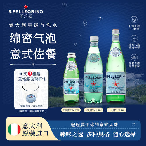 圣培露意大利进口充气天然矿泉水